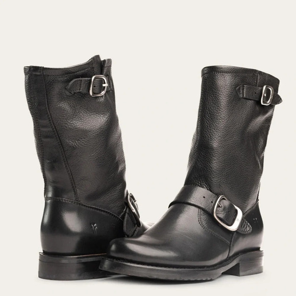 NEW Frye Black Leather Veronica Short Boots Women size 10 - Picture 12 of 12